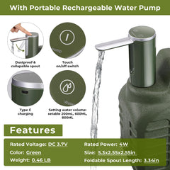 Hanaoyo large 3.5-inch inlet open, fast filling and cleaning benefit