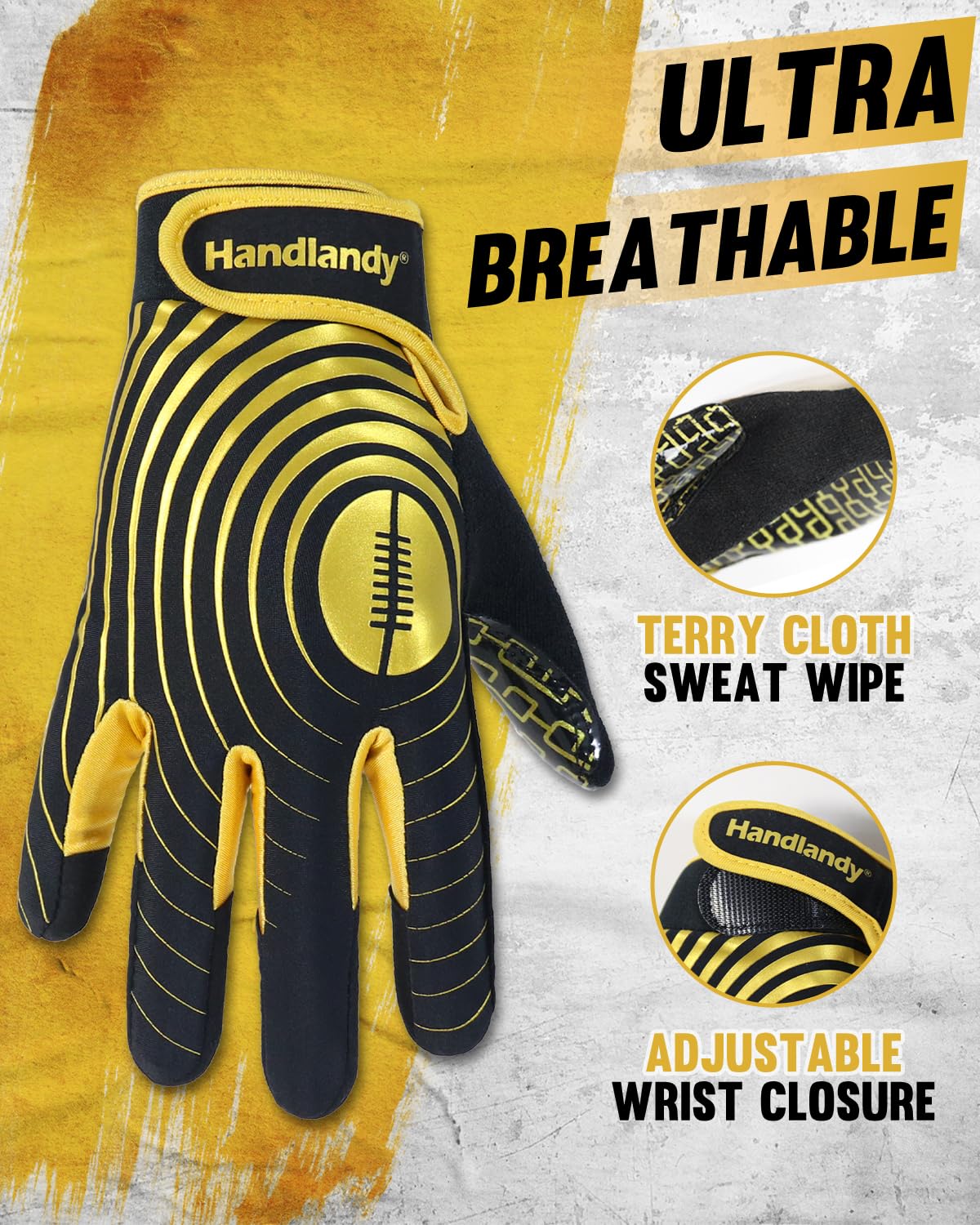 HANDLANDY back stretch fit detail showing breathable Spandex for comfort