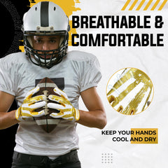 HANDLANDY child wearing gloves catching a football to show enhanced ball control