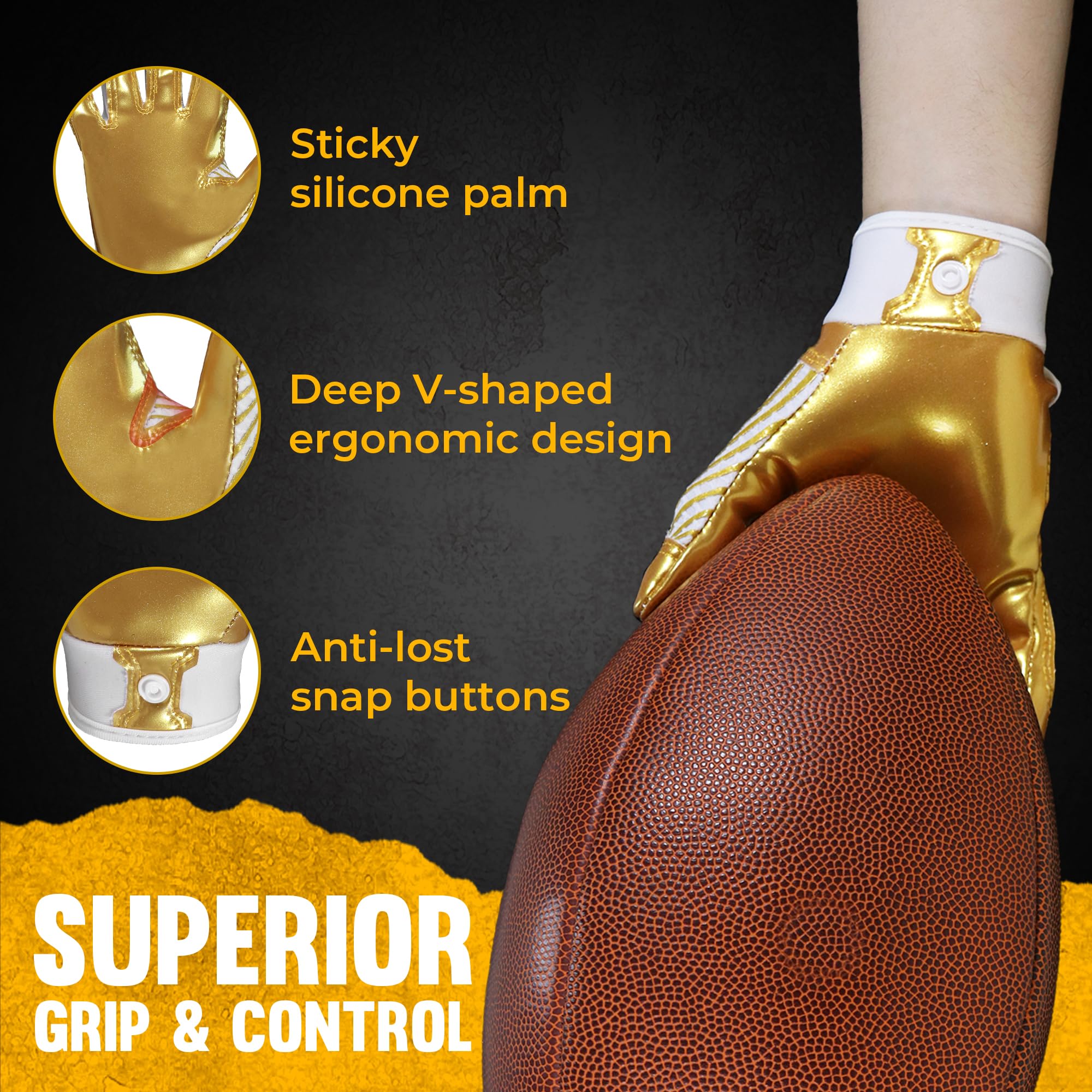 HANDLANDY tacky silicone palm close-up demonstrating superior ball grip