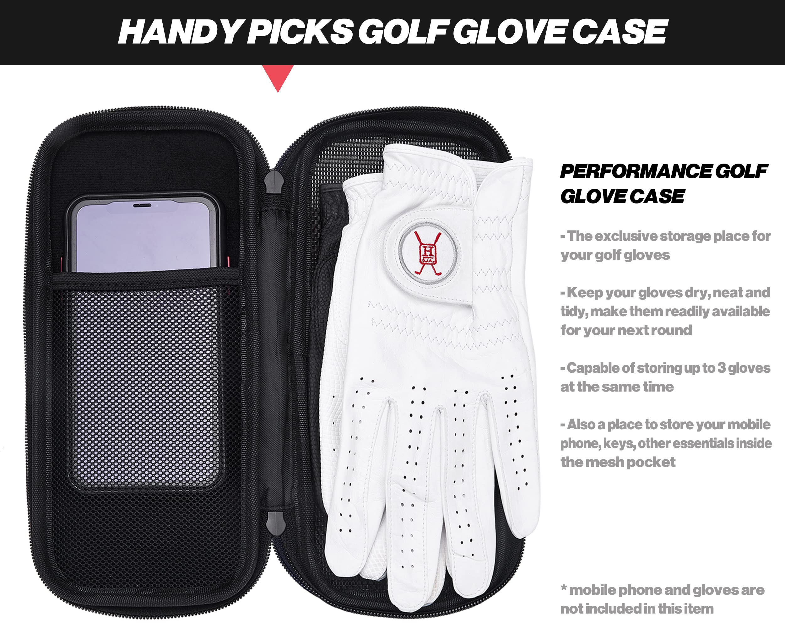 Handy Picks mesh back detail highlighting ventilation for faster glove drying