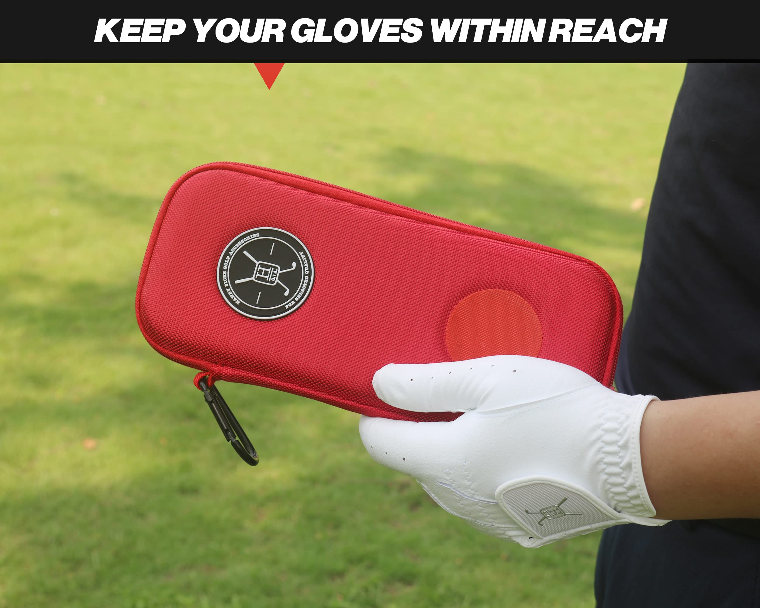 Handy Picks case next to phone to show compact size and travel-friendly benefit