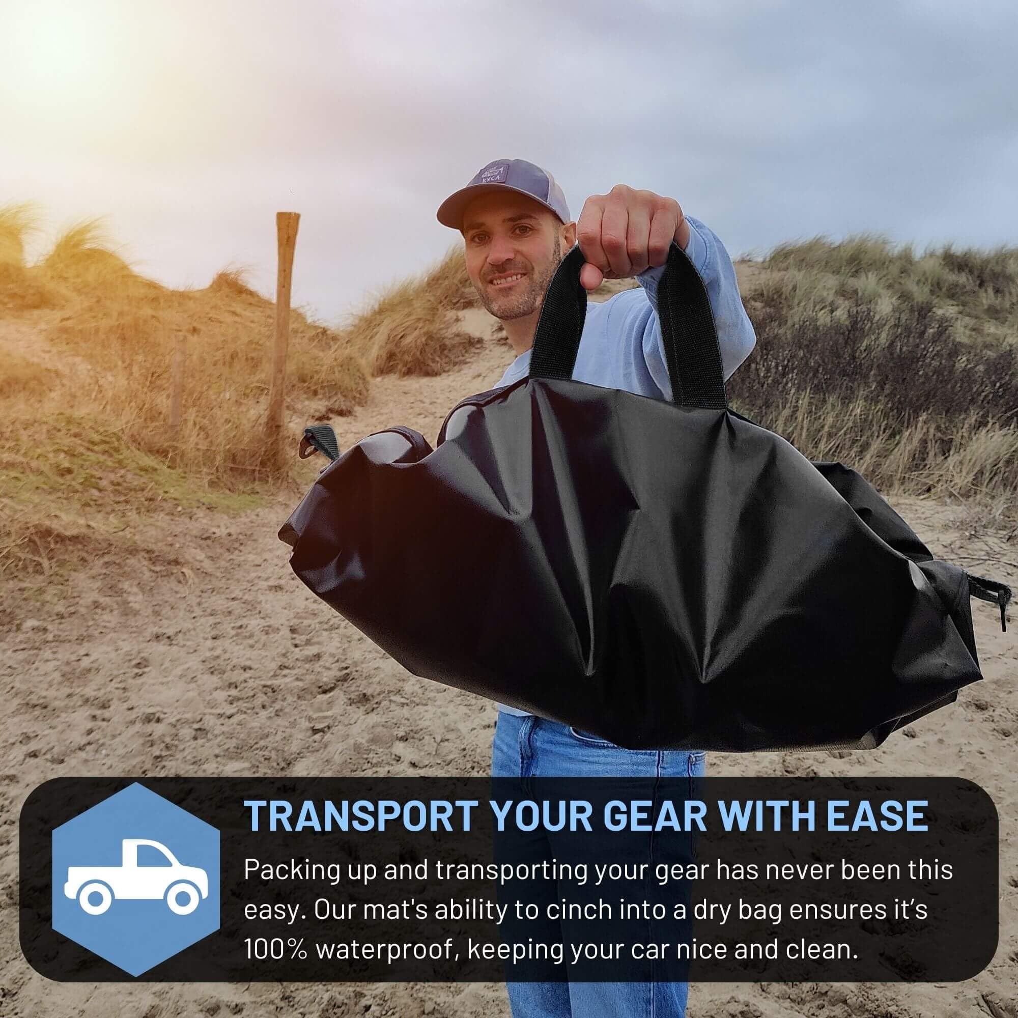 Hang 11 open flat changing mat display providing a clean changing surface benefit