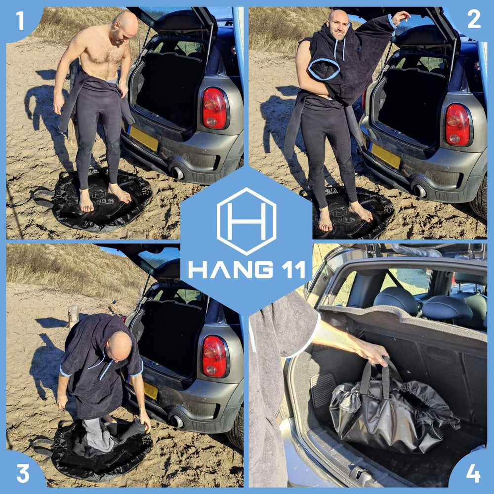 Hang 11 shoulder strap and handles detail offering comfortable transport benefit