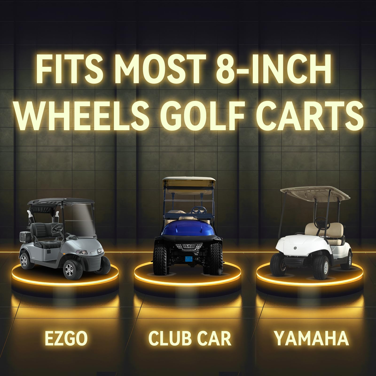 HANGKUNNEE four covers installed on a cart demonstrating cohesive look and visual upgrade
