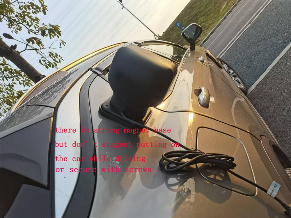 HANGXING mounted on truck roof at night demonstrating long-distance beam