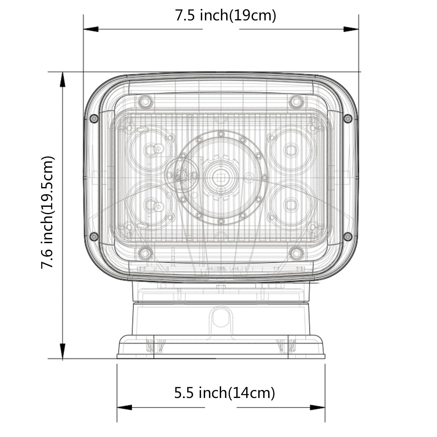 HANGXING beside a hand to show 6-inch size for easy portability
