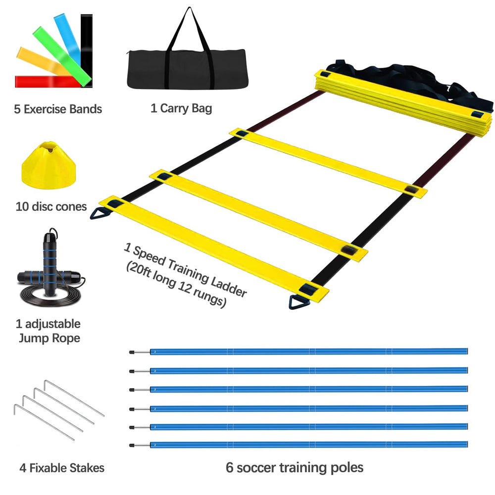 Haootadiy athlete running slalom on grass using poles showing improved agility