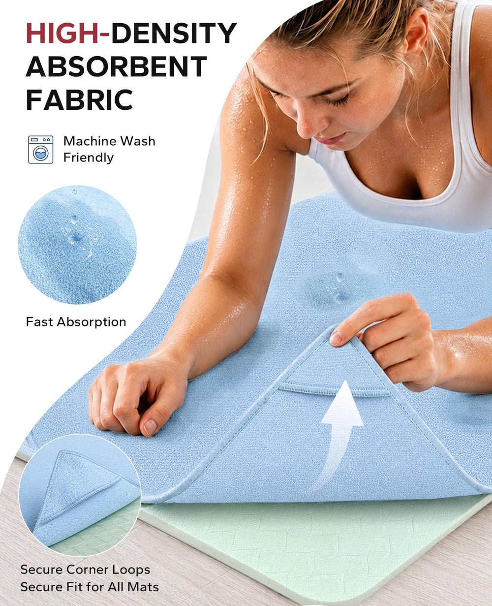 HAPBEAR mat folded compact beside everyday items to show travel-friendly size