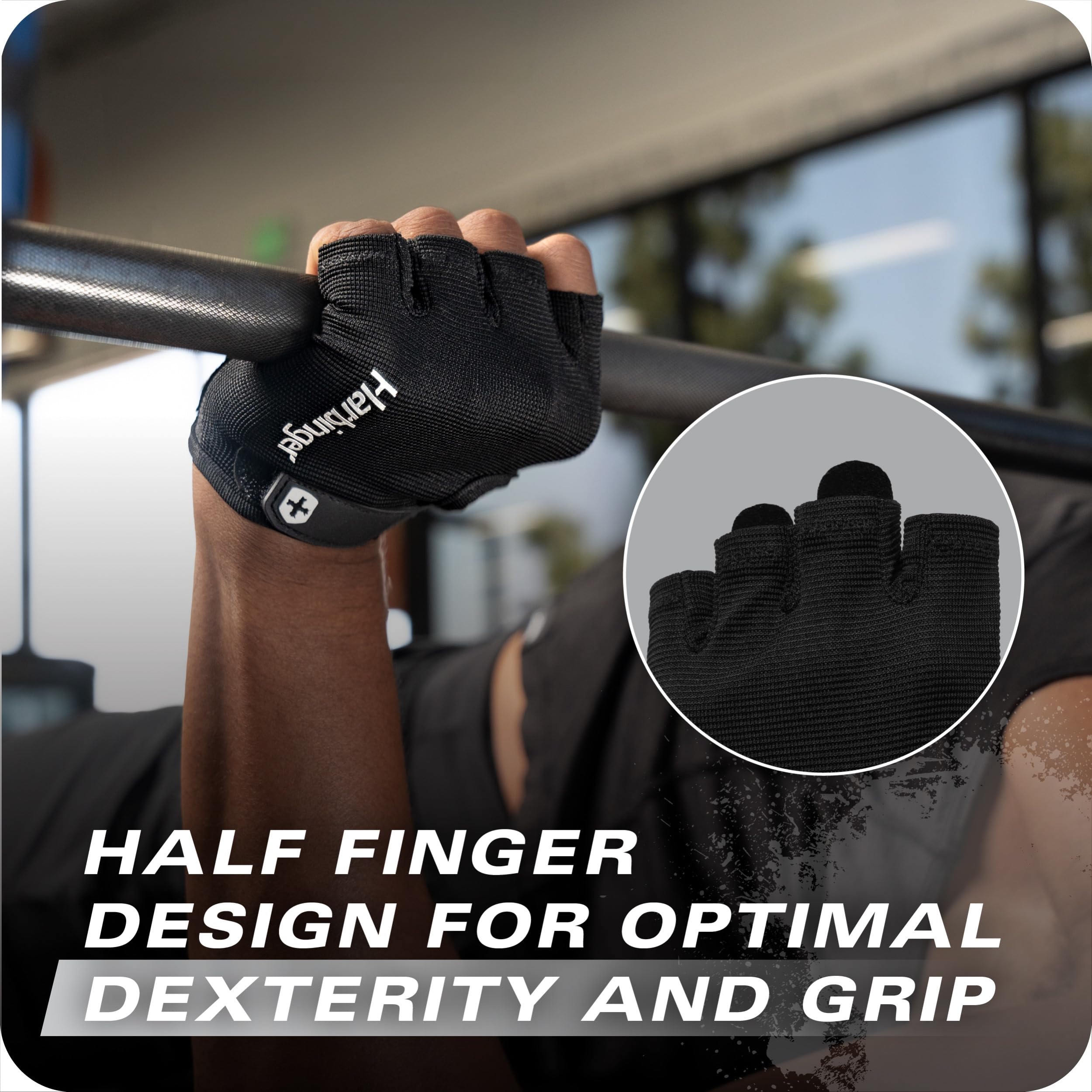 Harbinger wrist closure close-up showing adjustable support and security