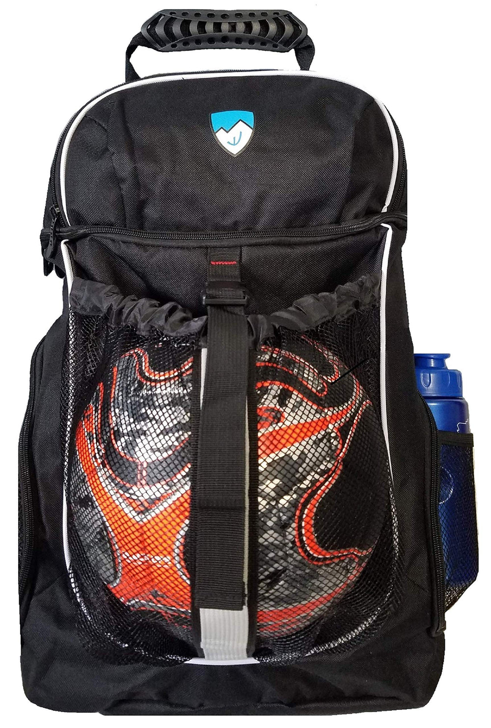 Hard Work Sports close-up of mesh ball compartment showing secure hold and breathability