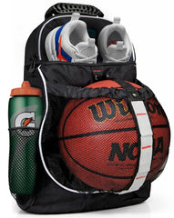 Hard Work Sports front view showing organized pockets and ball holder for easy transport