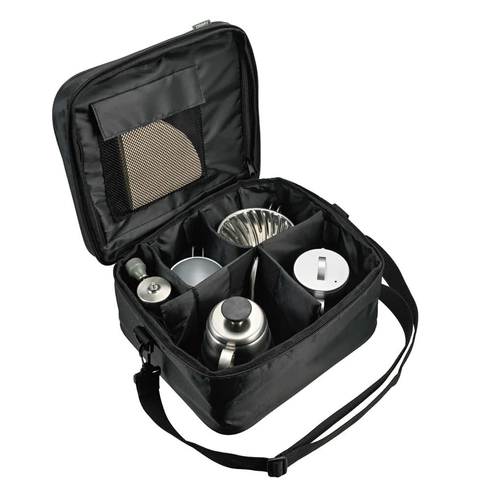 HARIO interior compartments keeping dripper, server and kettle protected