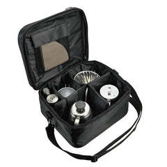 HARIO interior compartments keeping dripper, server and kettle protected