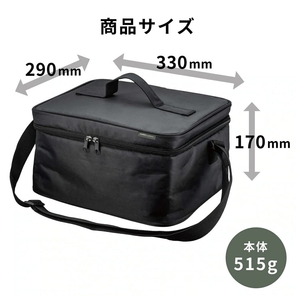 HARIO bag at campsite with gear ready for outdoor pour-over brewing