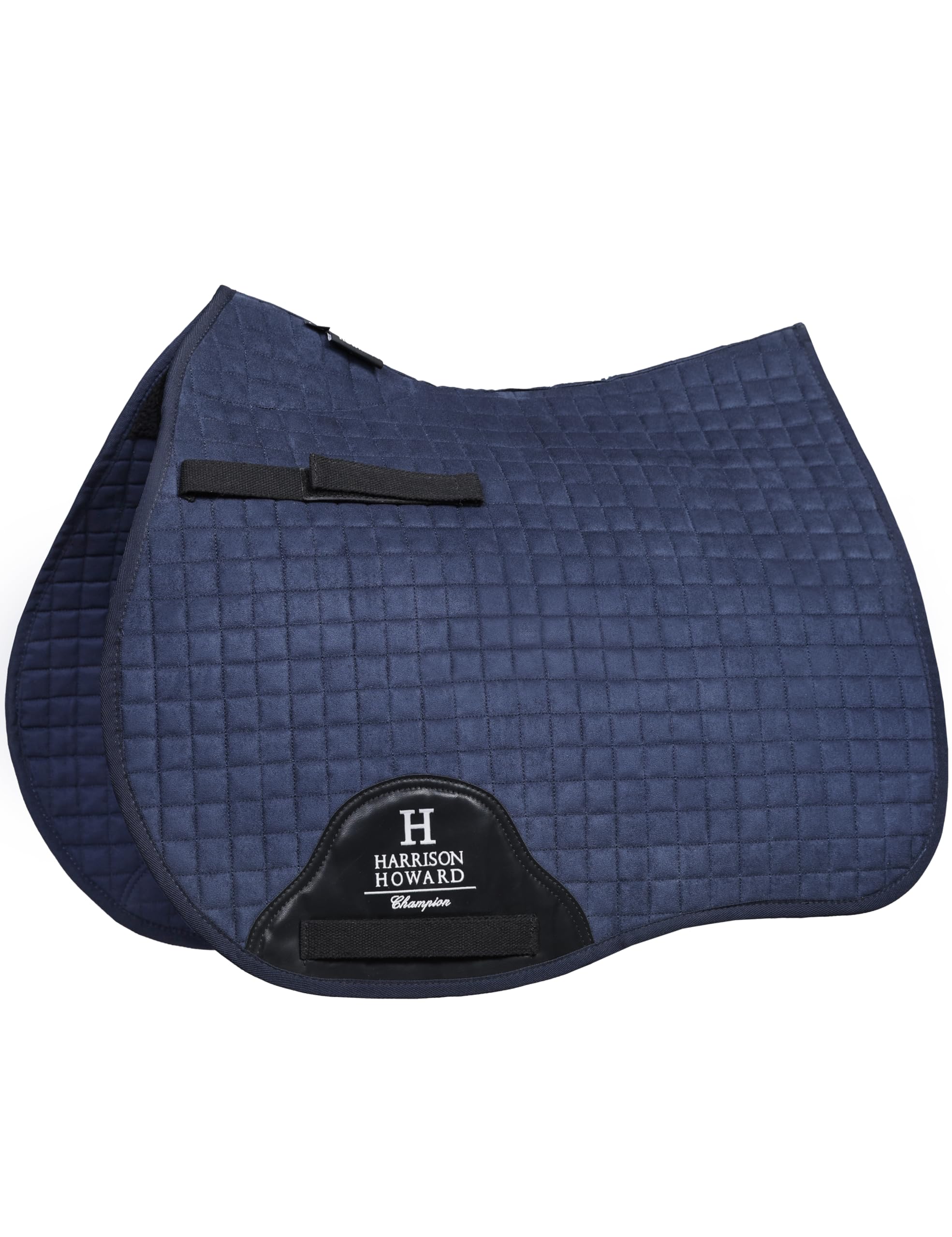 Harrison Howard GP saddle pad front view showing neat shape and fit