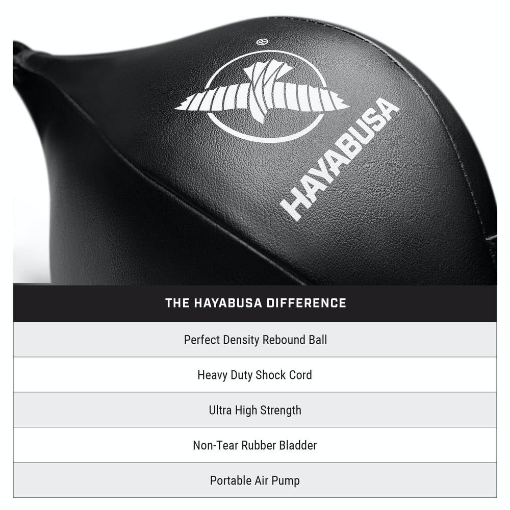 Hayabusa bag next to a boxing glove showing scale and compact size for home gyms