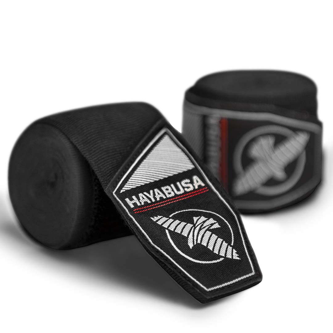 Hayabusa front packaging showing black kid wraps and brand protection