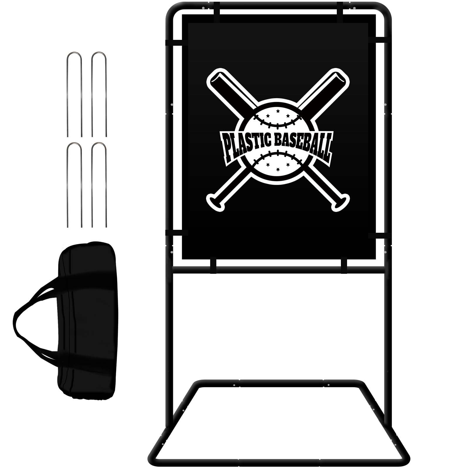 Hazacl front view packaged target showing stable setup and portability