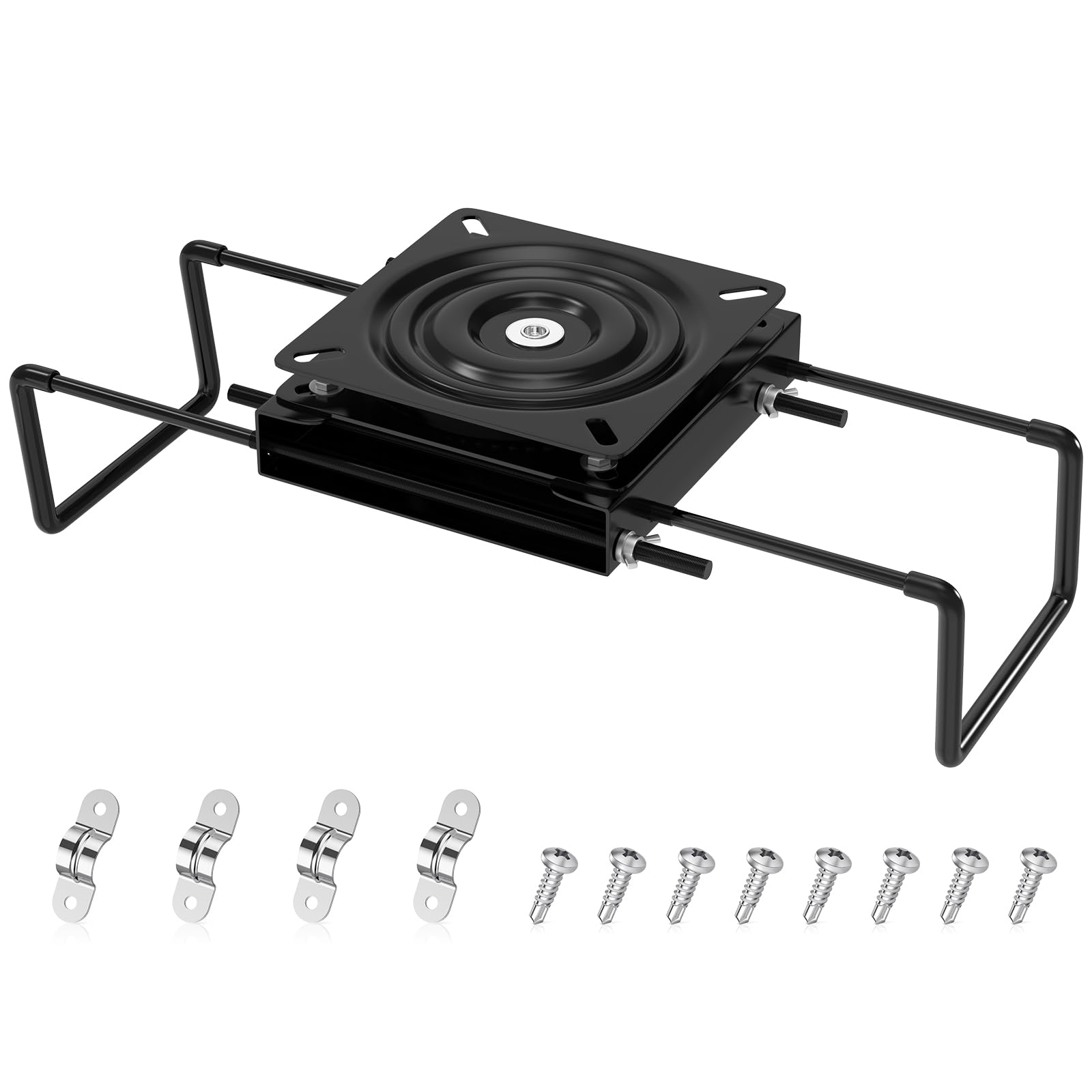 Hazztoll front view of clamp-on seat mount showing secure base and stability benefit