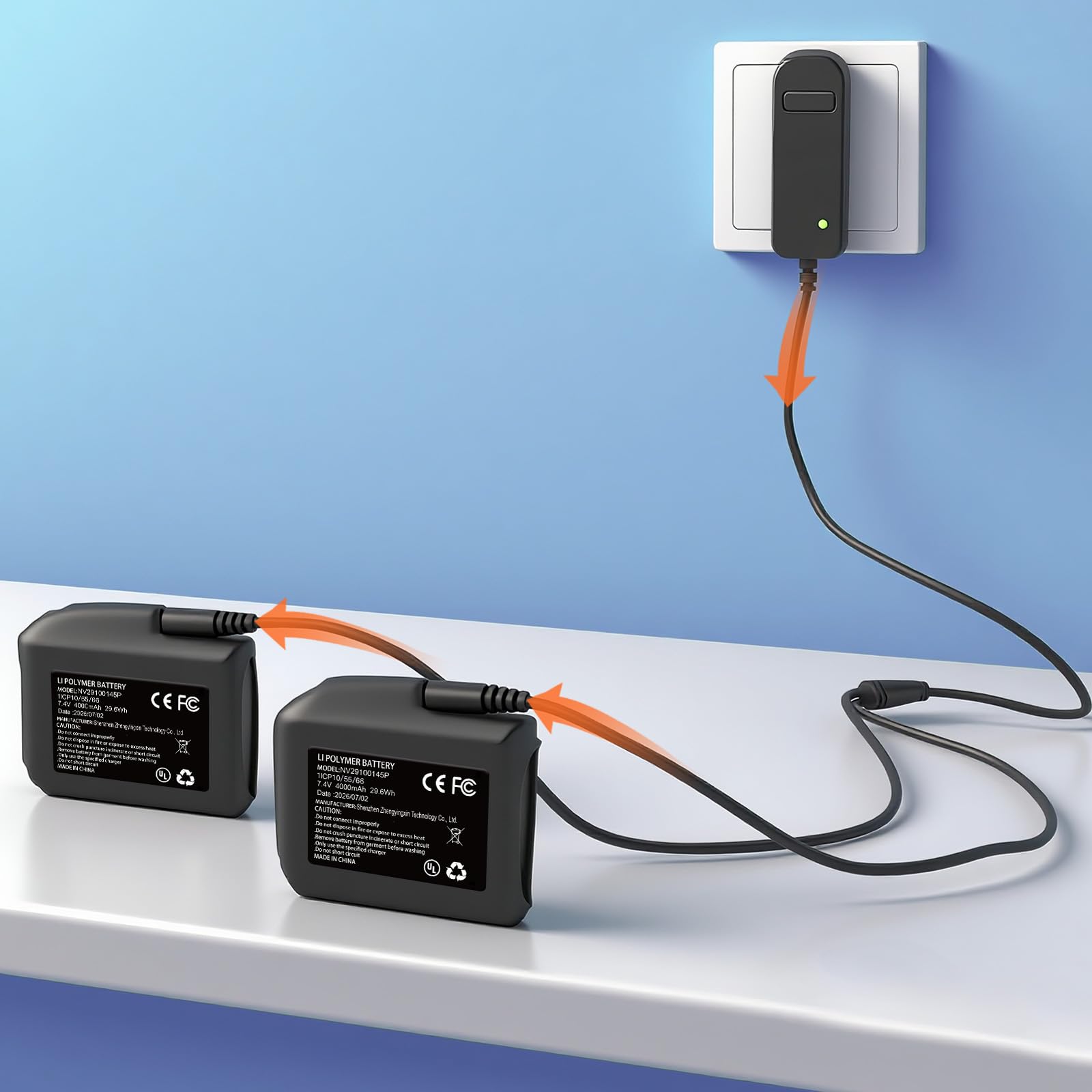 Hczykya batteries beside a coin for scale showing compact, portable size