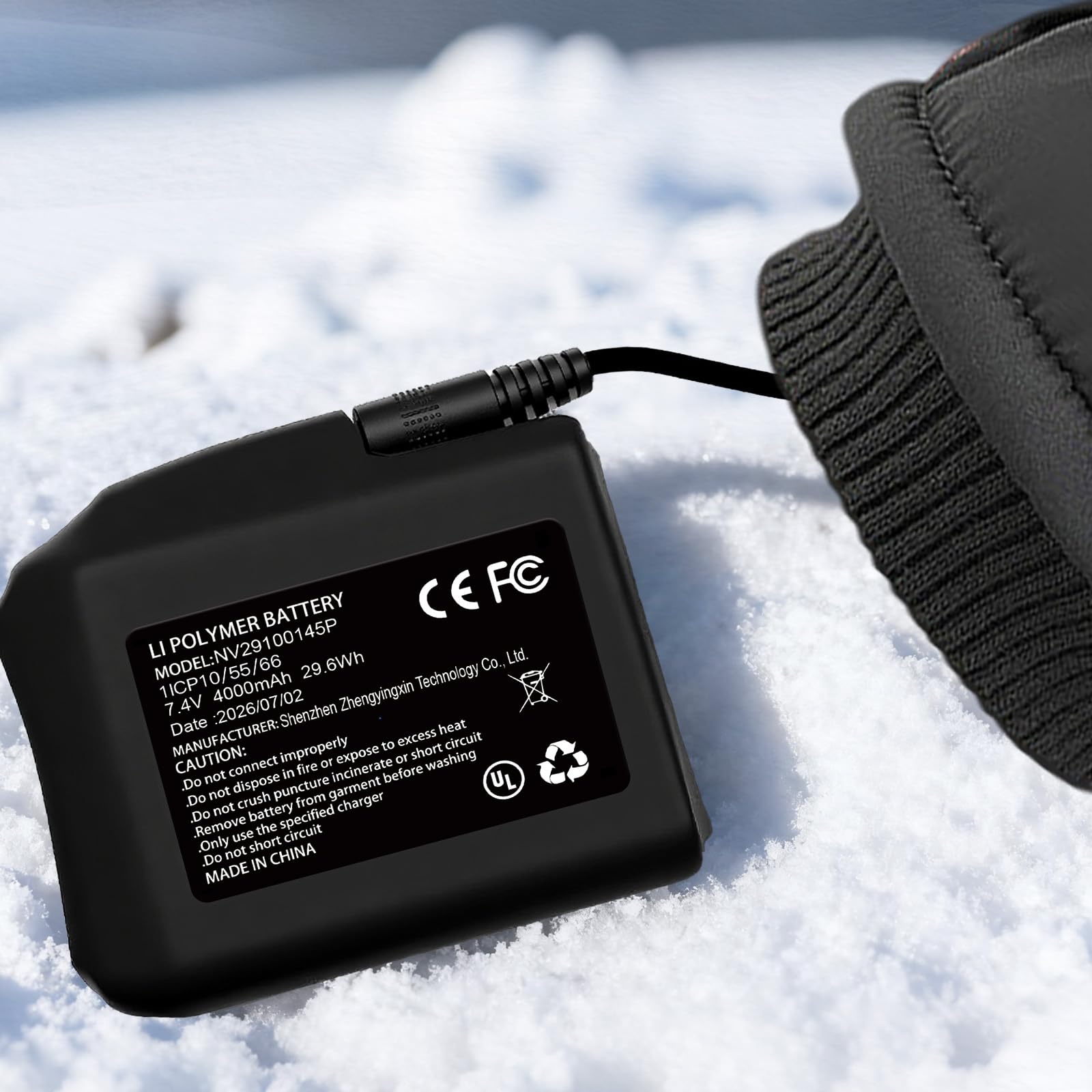 Hczykya label and casing detail showing voltage and safety certification benefits