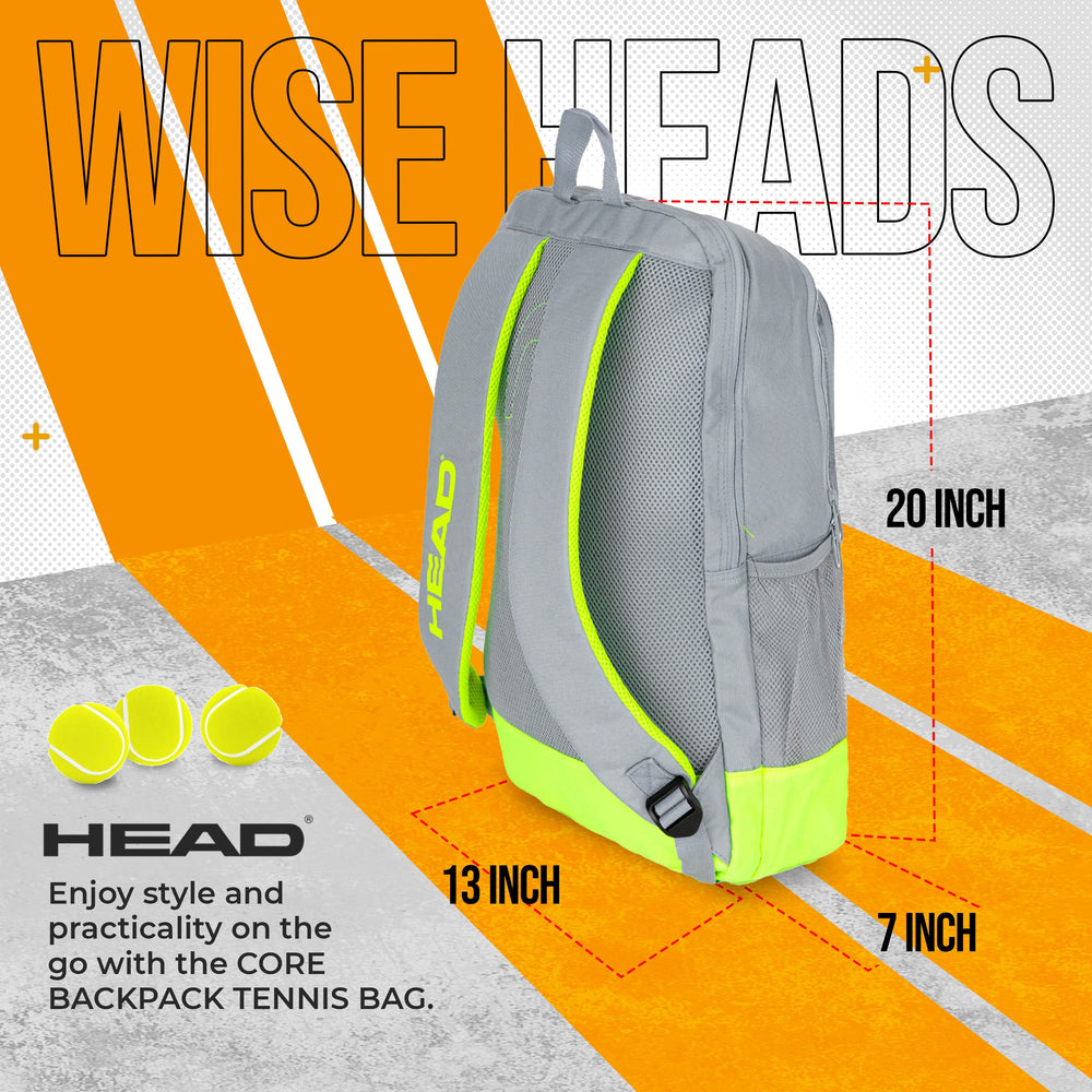HEAD open front racquet compartment protecting two racquets from wear