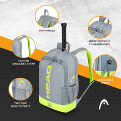 HEAD side view with mesh pockets holding water bottle for quick hydration