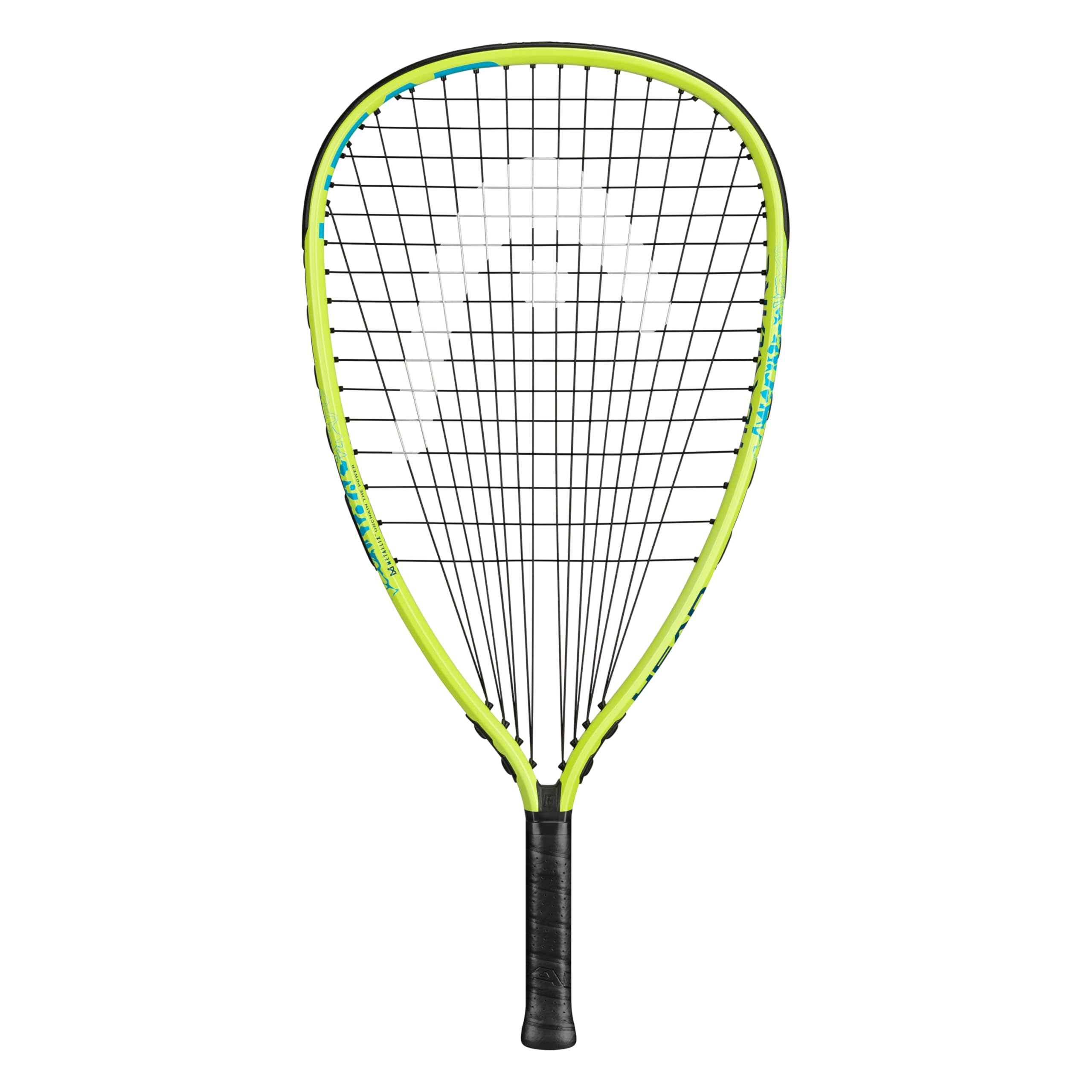 HEAD MX Hurricane close-up of 16/16 string pattern and oversized sweet spot for consistency
