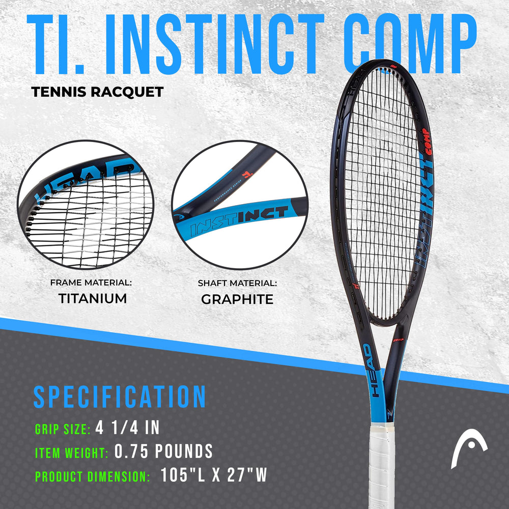 HEAD Ti. Instinct Comp close-up of frame material highlighting titanium composite durability