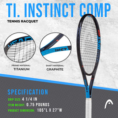HEAD Ti. Instinct Comp close-up of frame material highlighting titanium composite durability