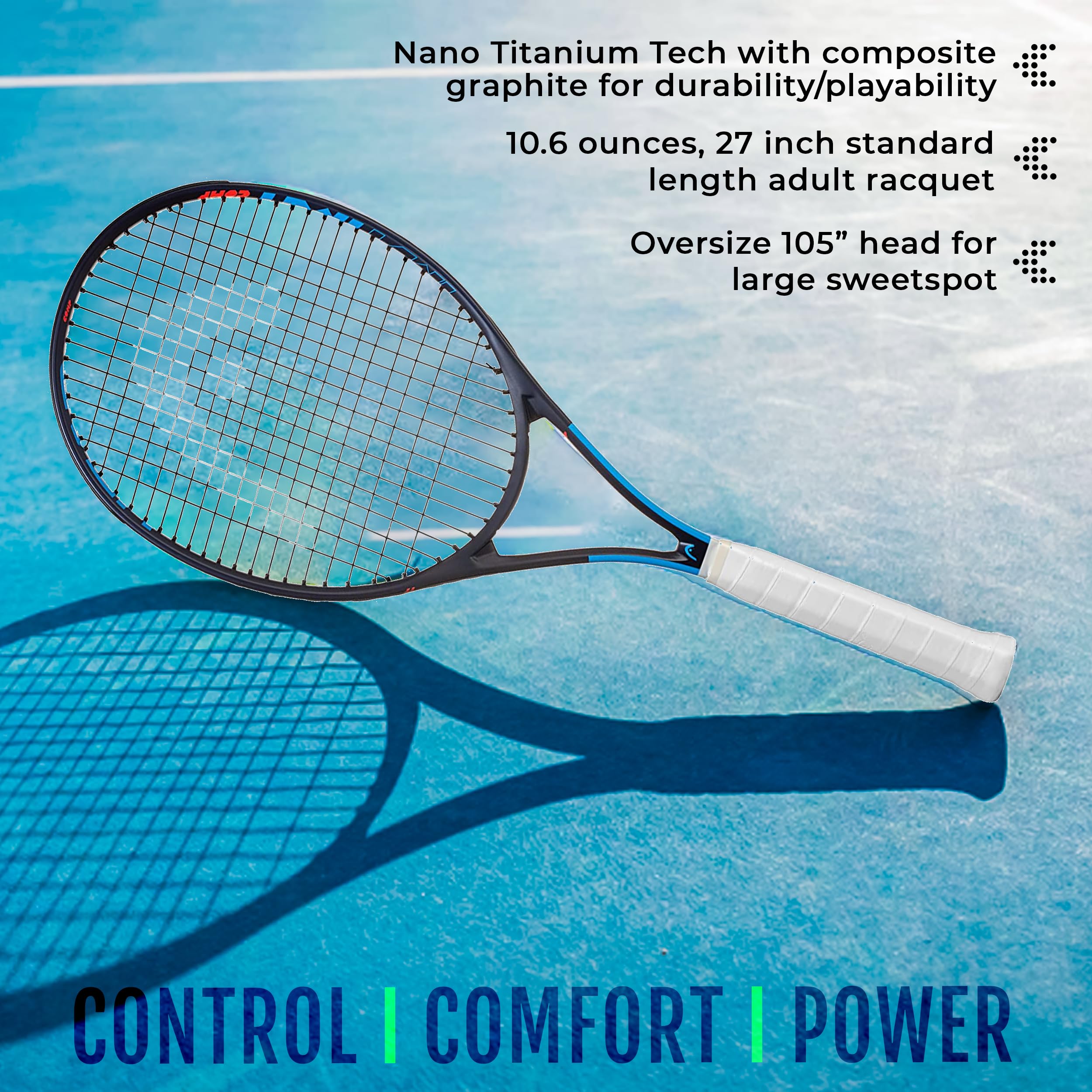 HEAD Ti. Instinct Comp stringbed detail showing pre-strung pattern for enhanced spin
