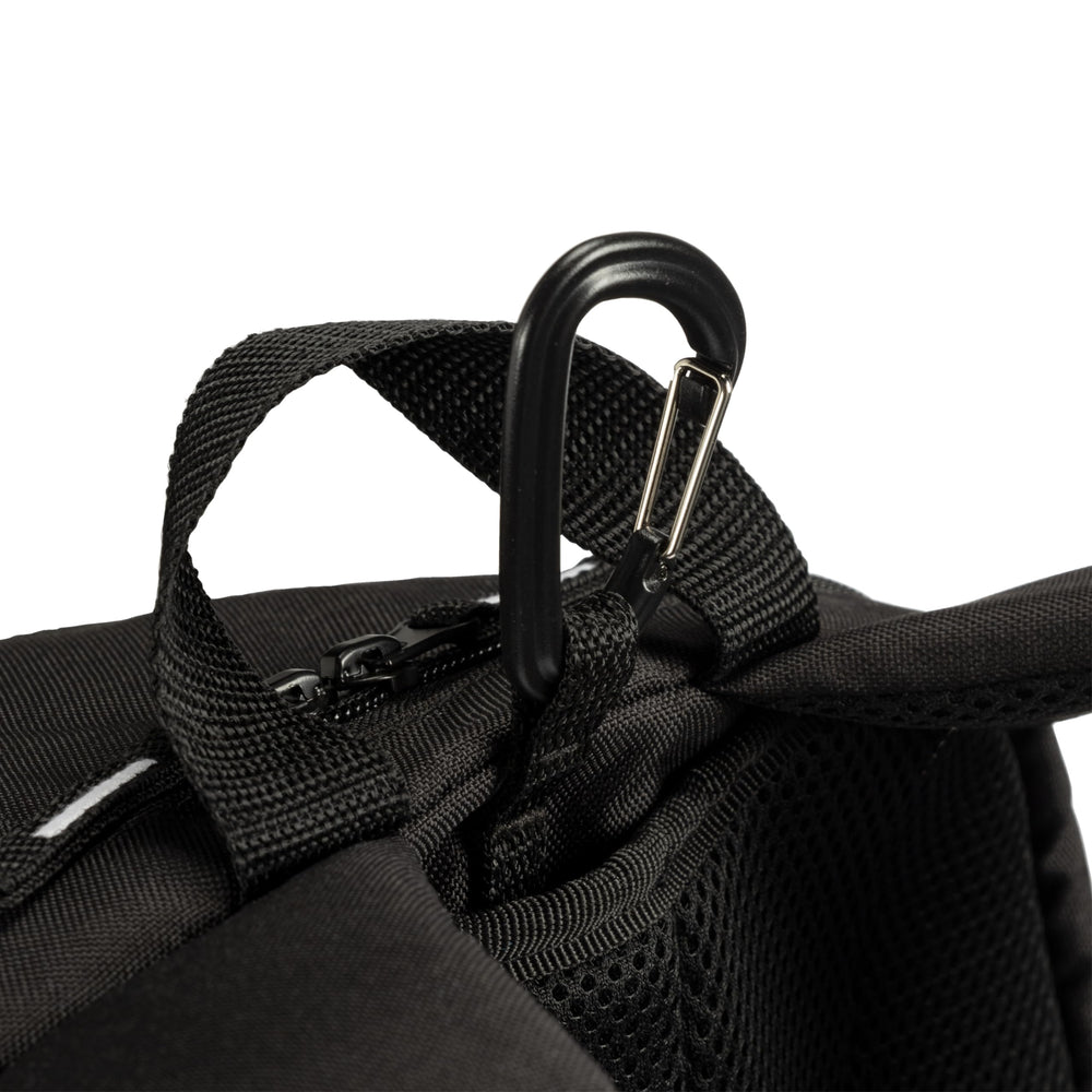 HEAD Tour Pickleball Backpack hung on a fence at the court for easy access between points