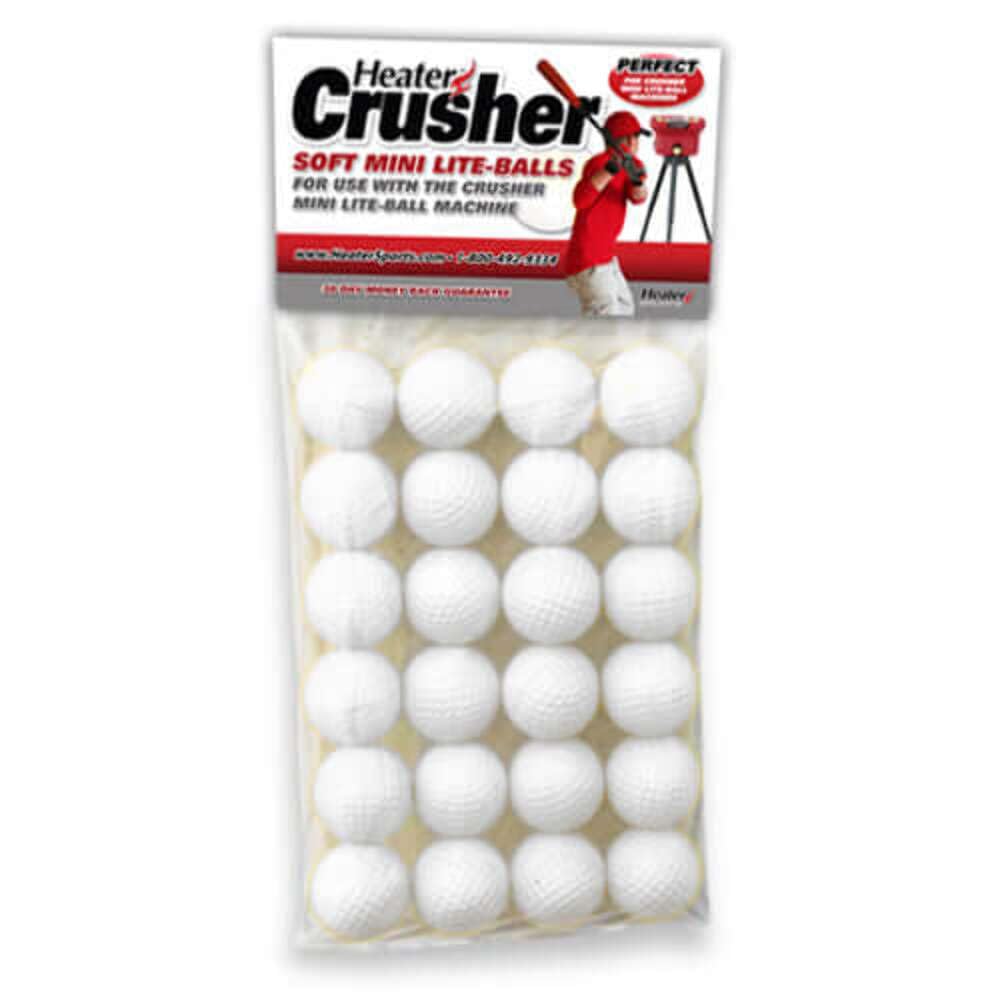 Heater mini balls front pack showing 24 balls and training convenience