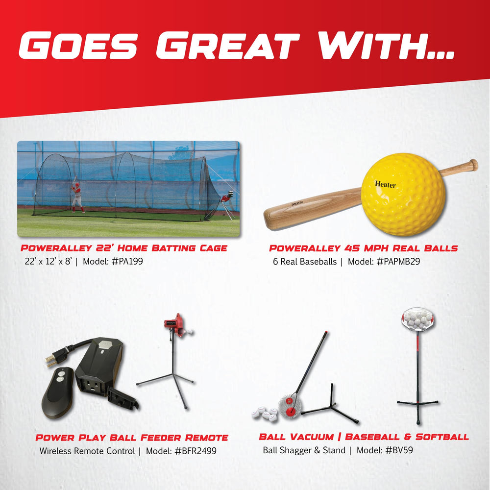 Heater PowerAlley Pro control panel and adjustment knobs for precise pitching