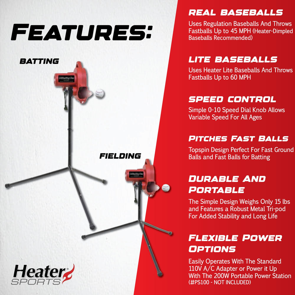 Heater PowerAlley Pro sturdy tripod detail offering stable, portable setup