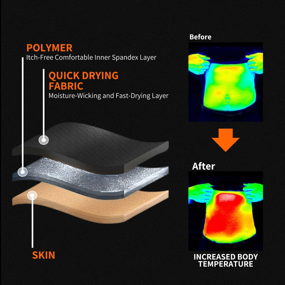 HEATTRAP layered under tank showing discreet wear and added warmth benefit