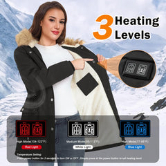 HEEKPEK detachable faux-fur collar removed to show versatile styling benefits