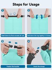 HEETA adjustable strap and emergency whistle visible for convenient access and signaling