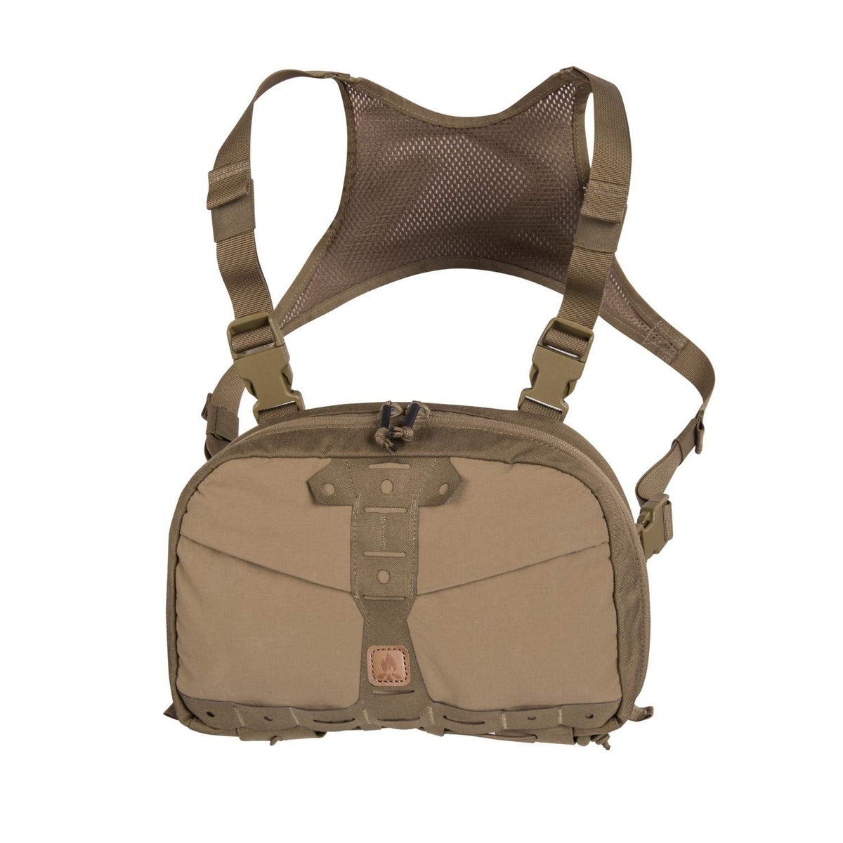 Helikon-Tex Numbat chest pack front view showing compact profile and quick access