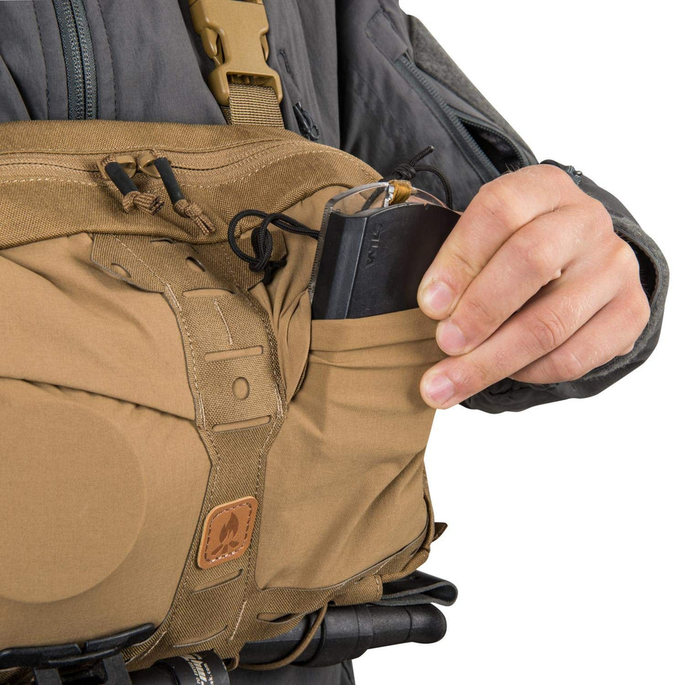 Helikon-Tex Numbat opened interior showing organizer and Versatile Insert System