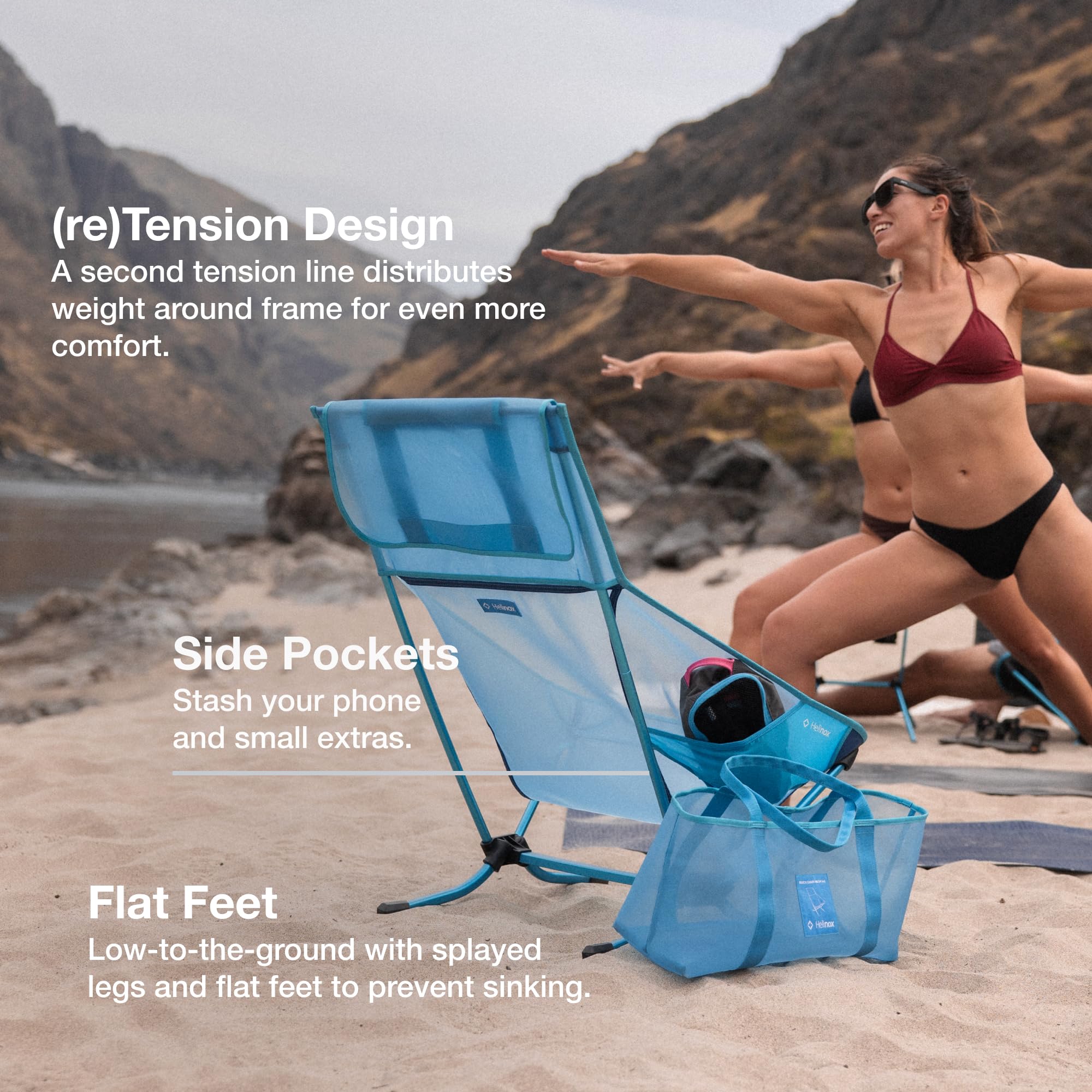 Helinox compact packed size in carry bag for easy travel and storage