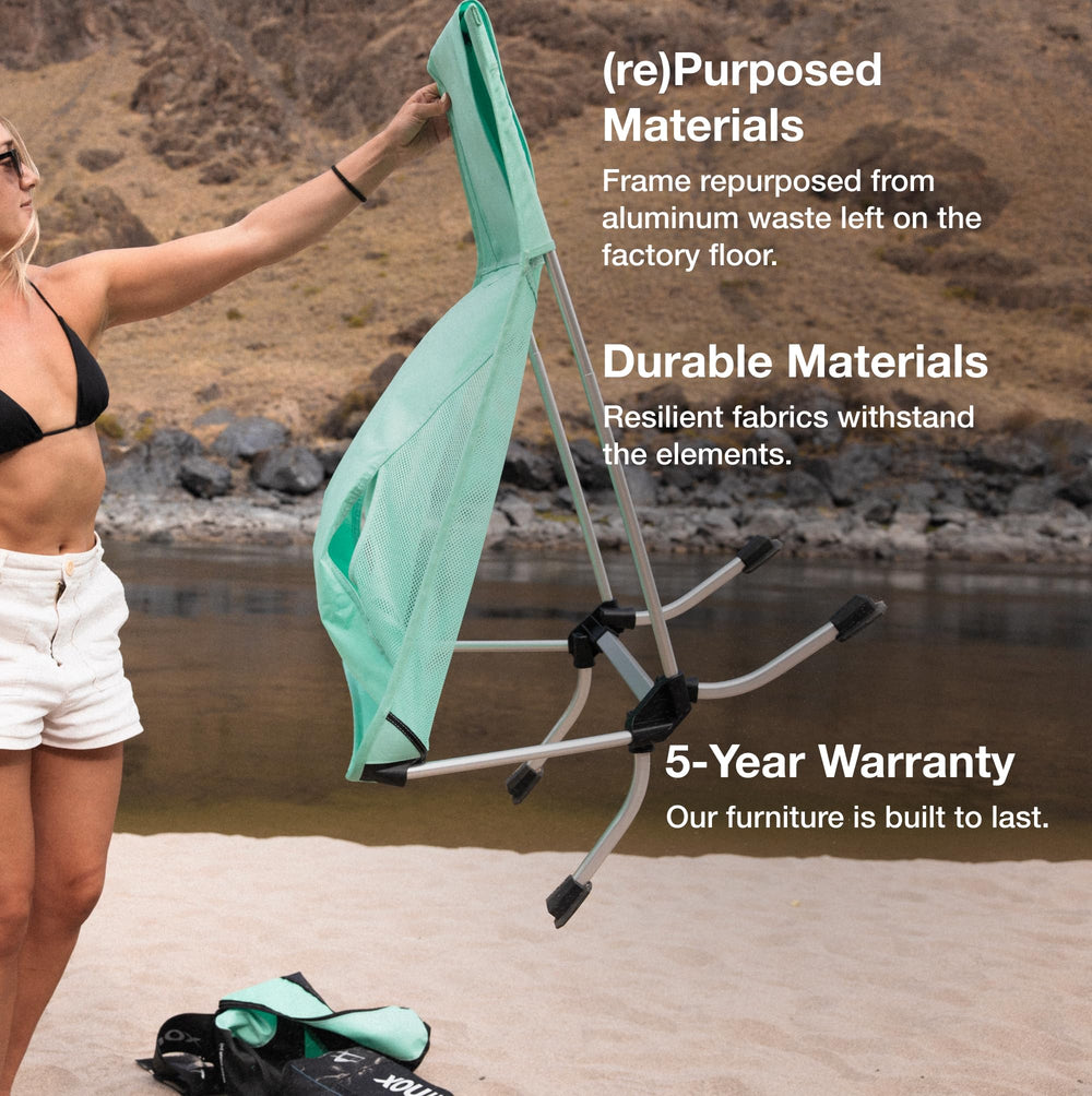 Helinox side pocket and label holding essentials for hands-free convenience
