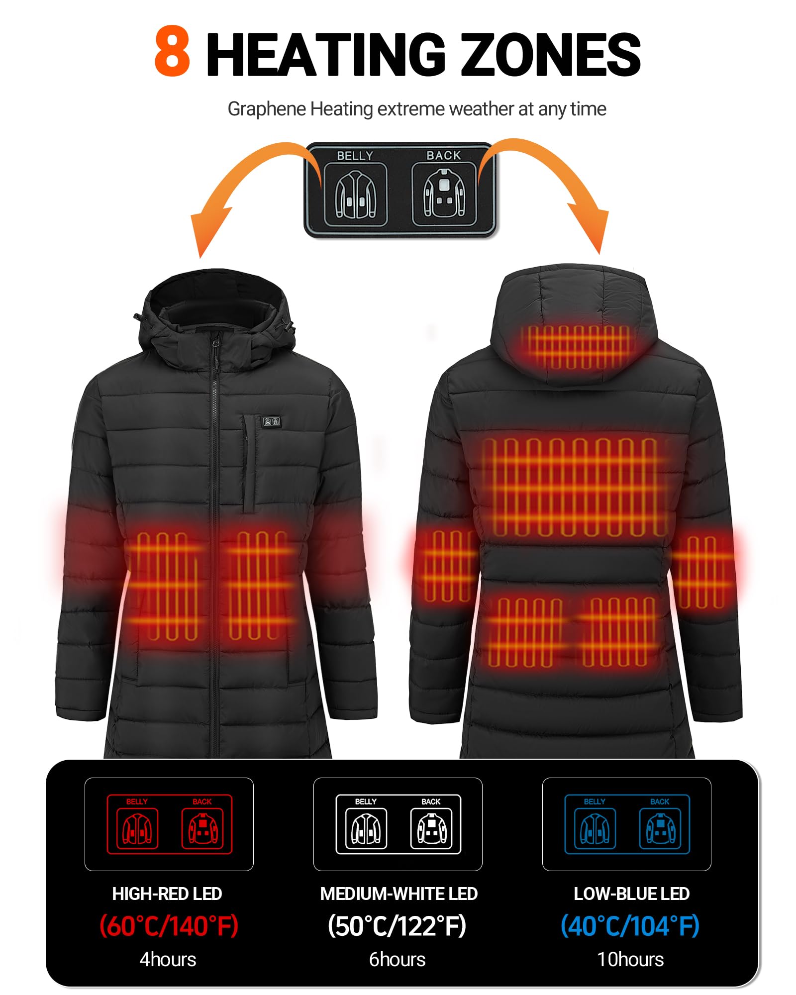 Hengriacly worn by woman walking outdoors demonstrating on-the-go warmth and mobility
