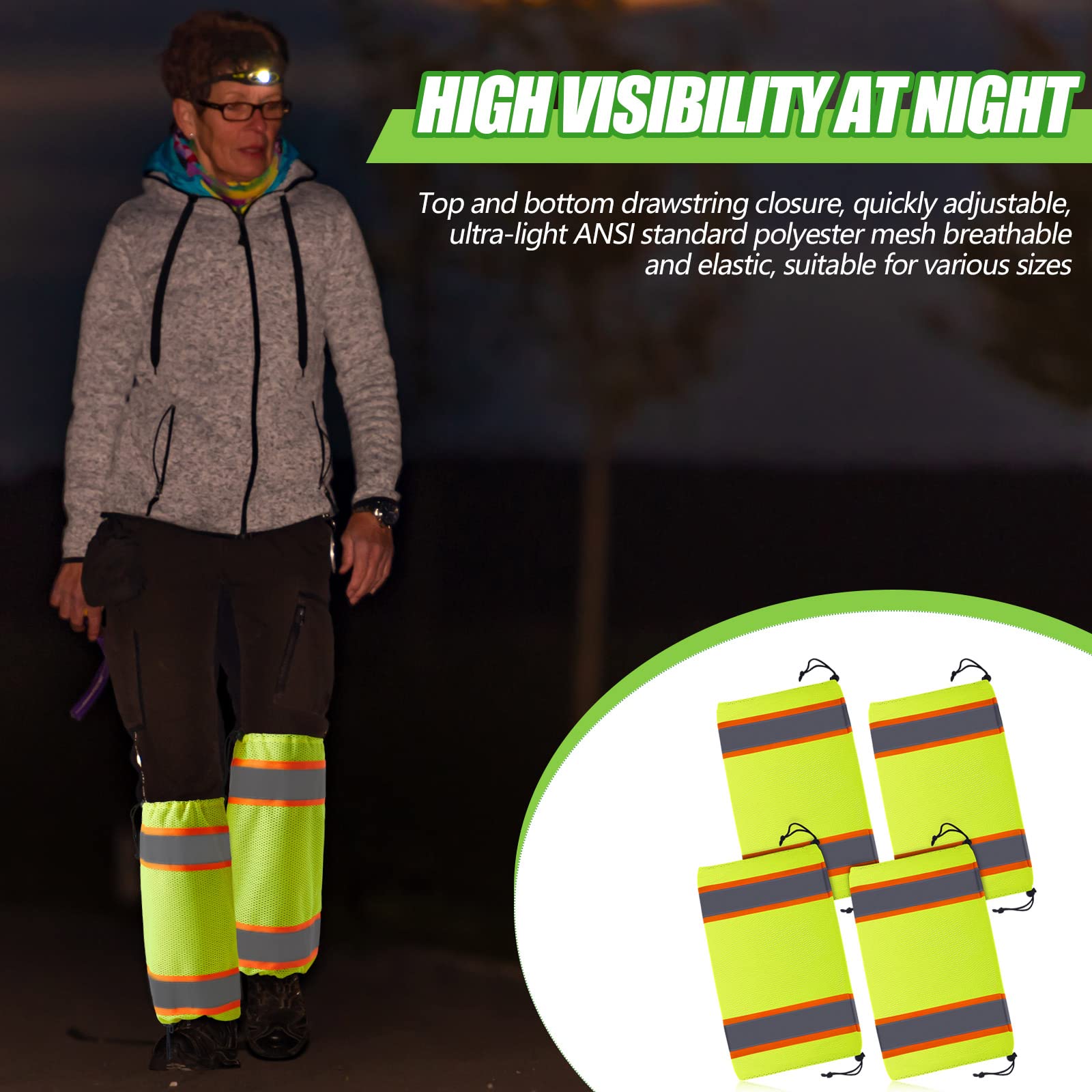 Hercicy gaiter next to ruler showing size and easy slip-on benefit