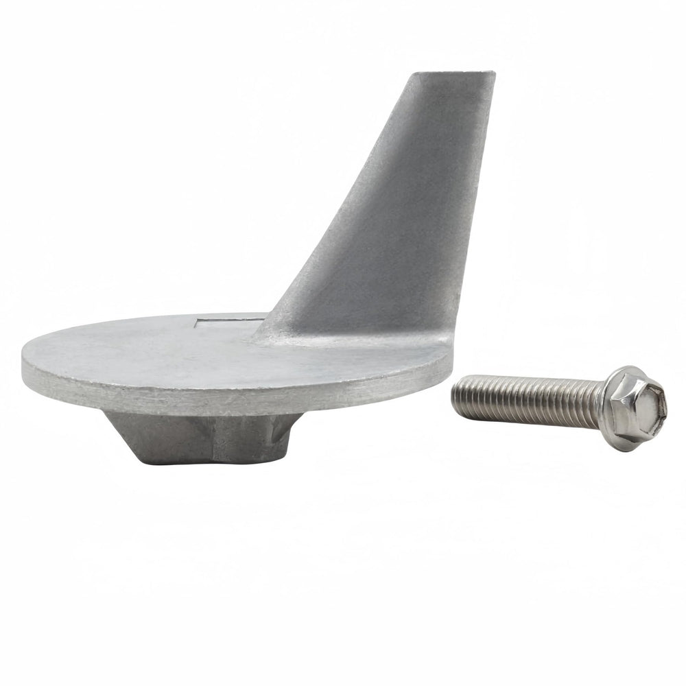 Heurofosh front view trim tab anode showing mounting face and fit benefit