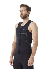 Hevto front-zip vest front view showing streamlined fit and core warmth