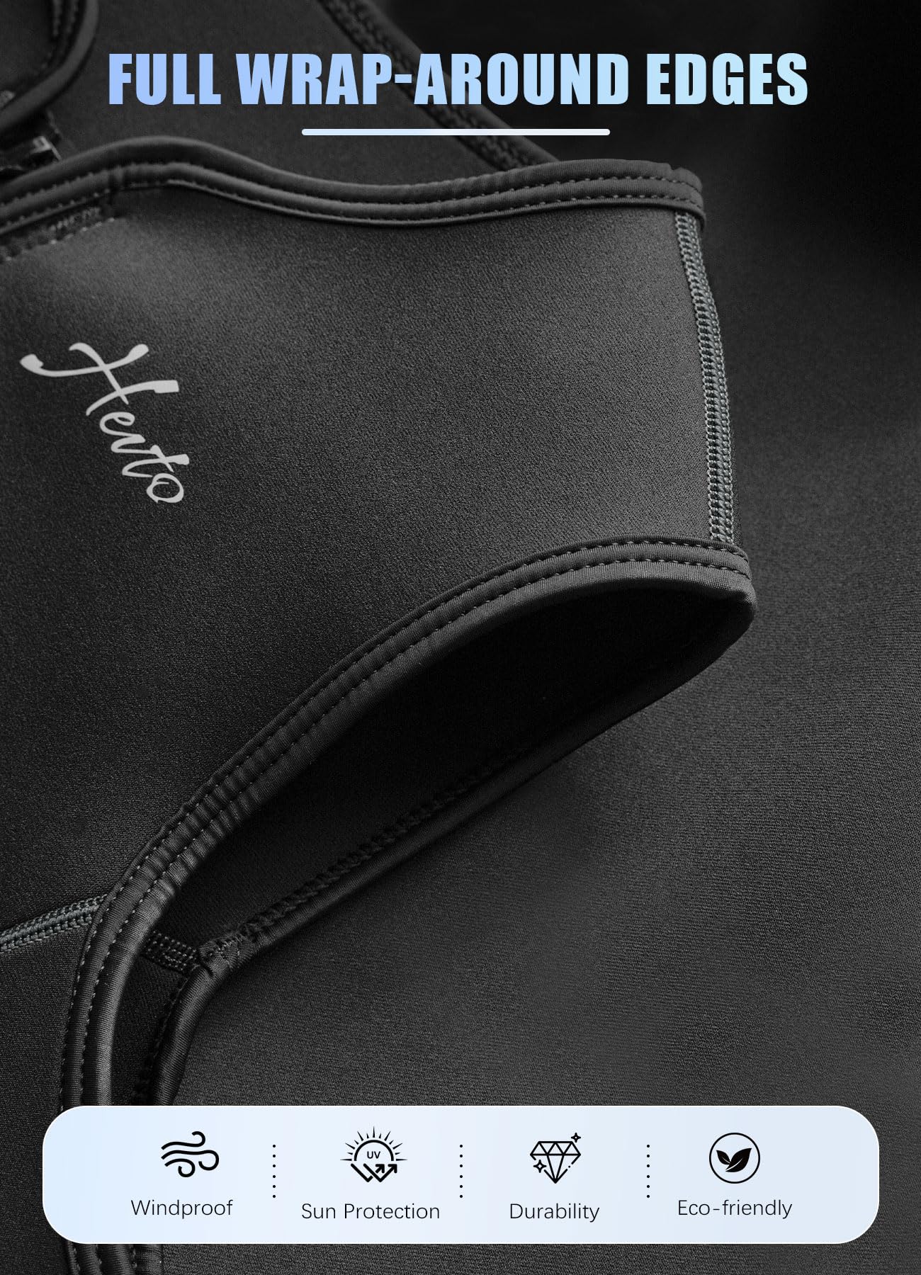 Hevto size and scale mockup displaying fit on a male torso for selection