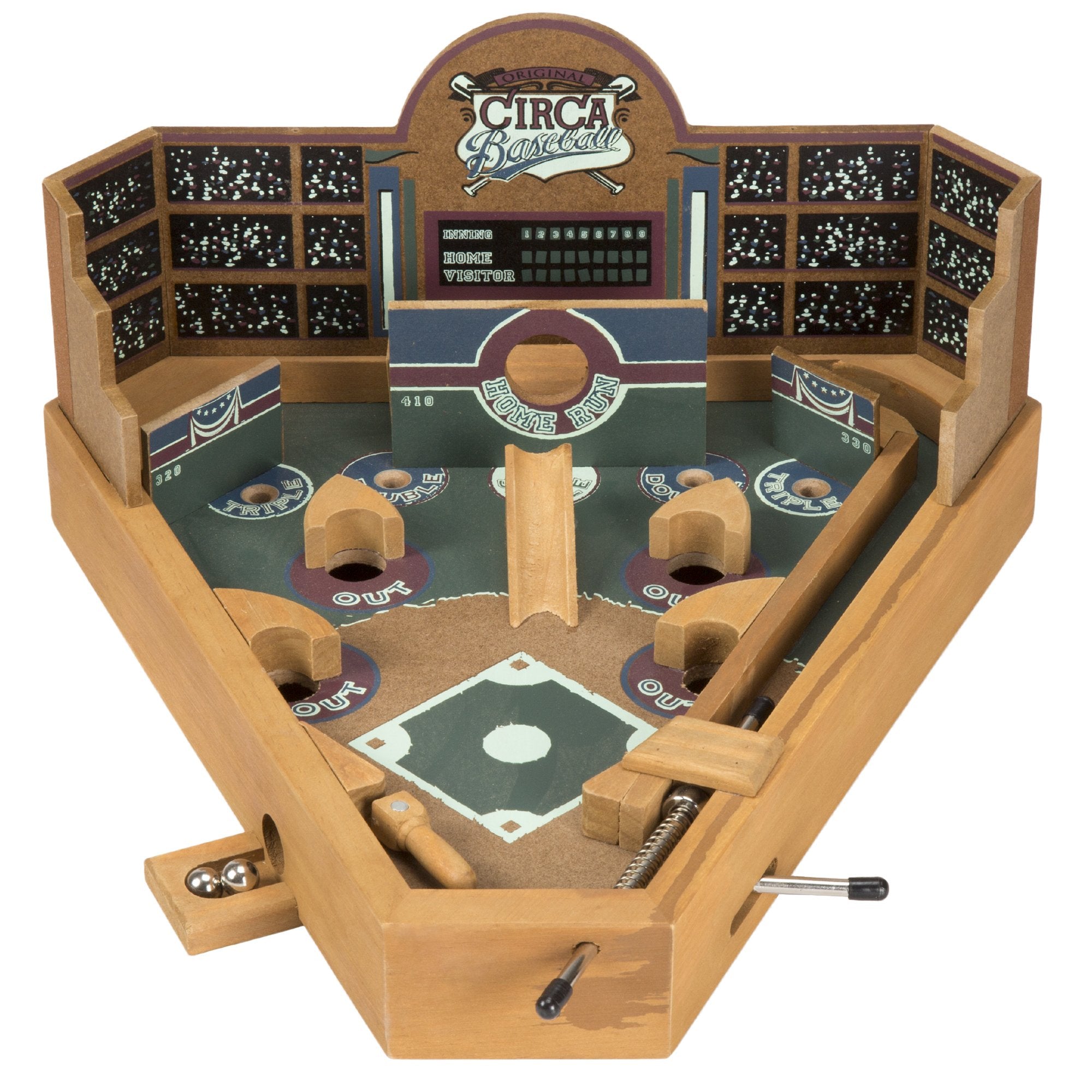 HEY! PLAY! baseball pinball front view showing full diamond and playfield appeal