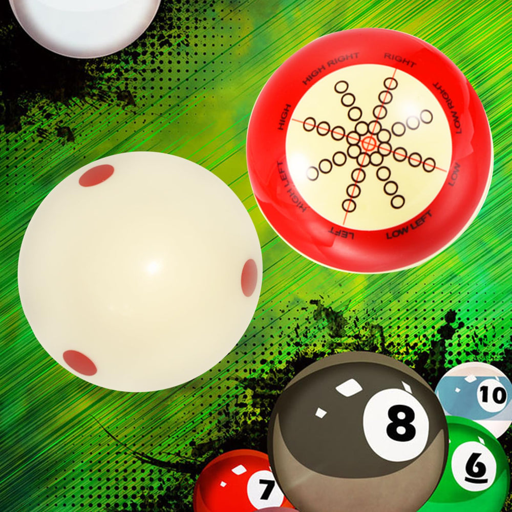 HEYLEAYAR training cue ball rolling on pool table to show spin